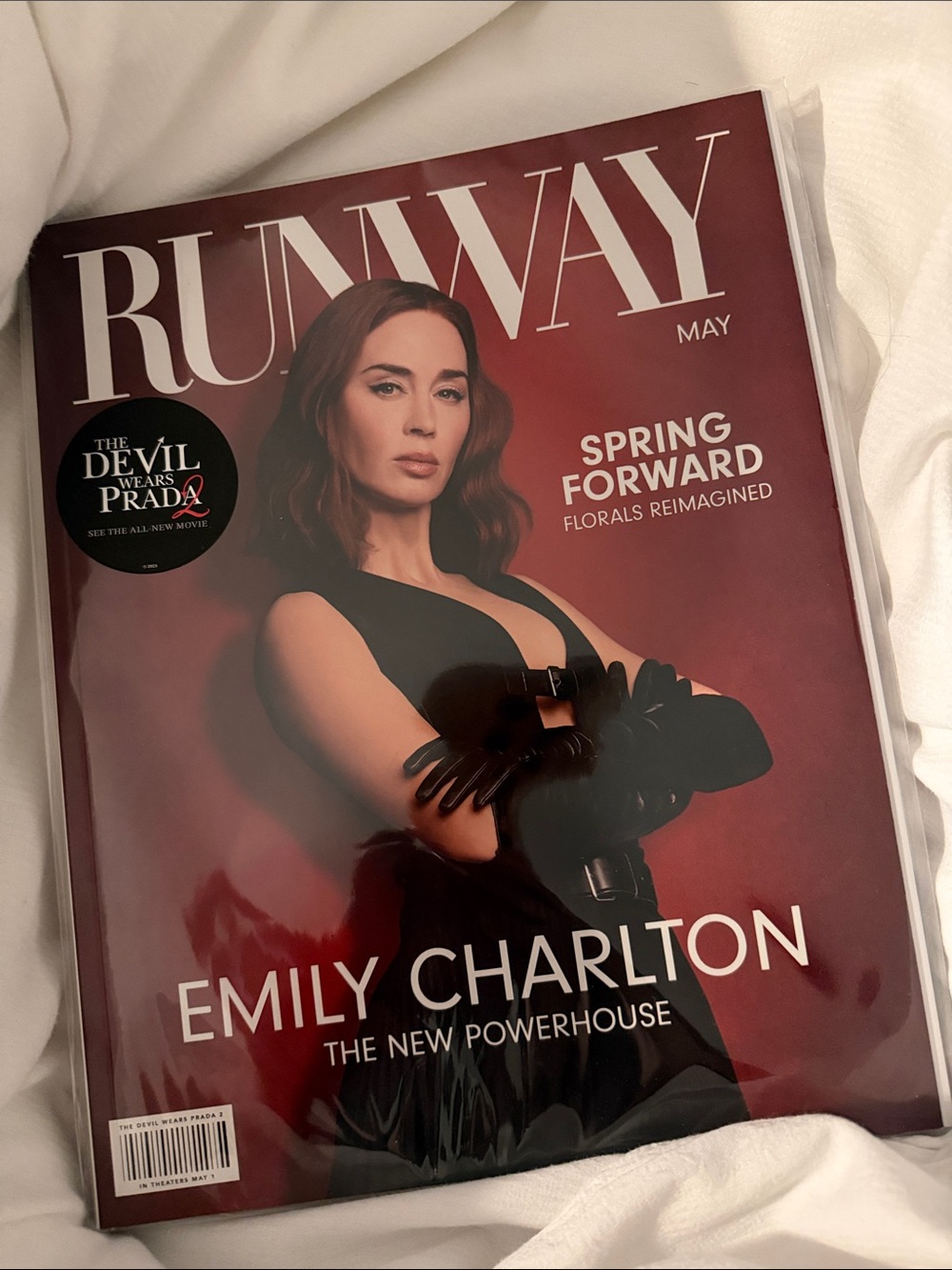 RUNWAY Magazine May - Emily Charlton Cover (Red)